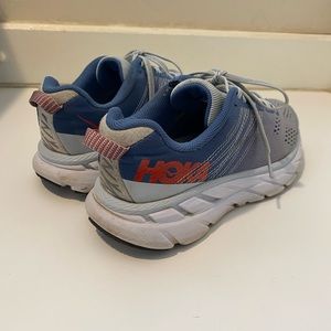 Heavily Used Hoka One Blue Grey W Clifton 6 Women’s size 5 Shoes Only